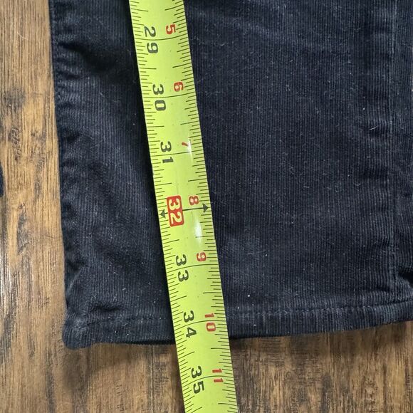 Tory Burch Corduroy Pants Size 32 Black Ivy Super Skinny Winter Fall - Picture 8 of 9